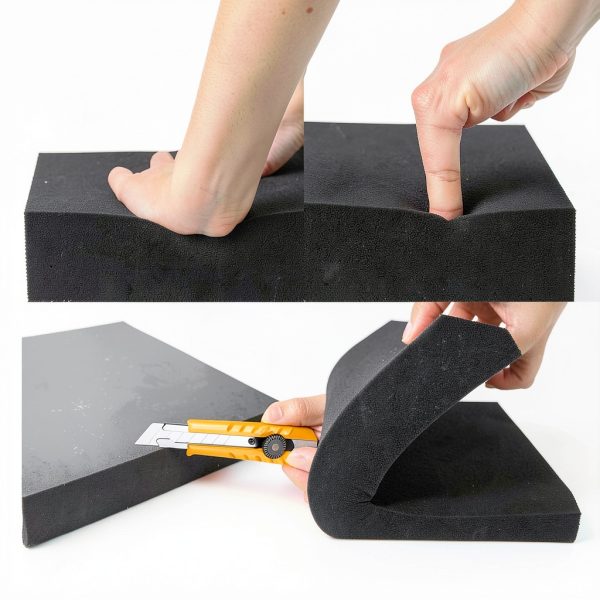 Polyurethane Foam Sheet 16x12x2in Black YIENFBEV Commercial Pack of 2-4