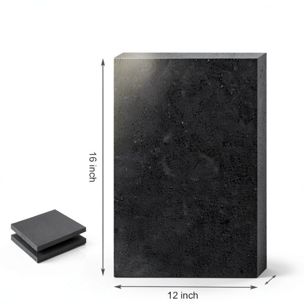 Polyurethane Foam Sheet 16x12x1.5in Black YIENFBEV Commercial Pack of-1