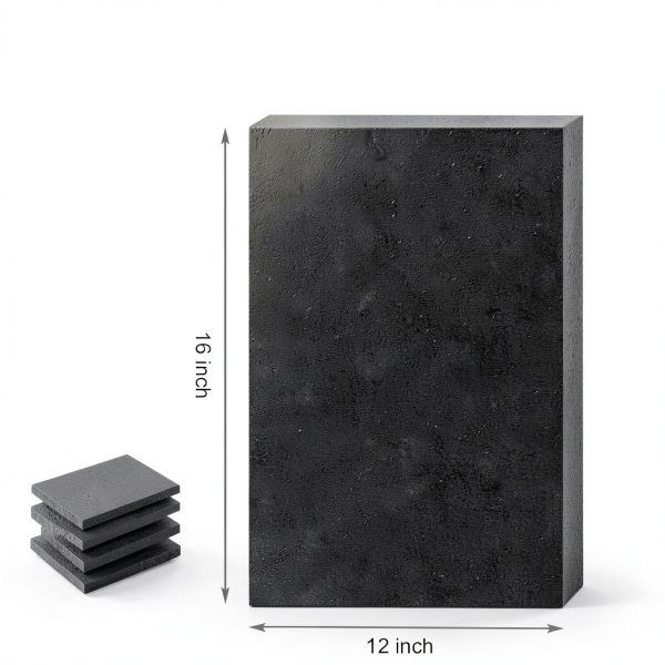 YIENFBEV Polyurethane Foam Sheet 16x12x0.5in Black Grade 4-Pack-3