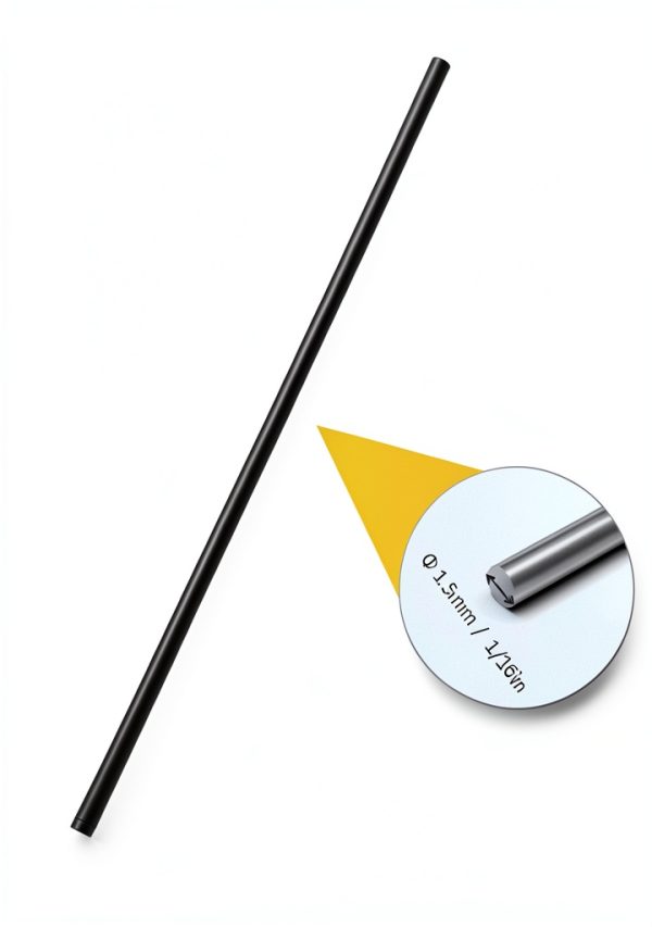 Lyrlidr 304 Stainless Steel Round Rod 1.5mm x 12in 12pcs-1