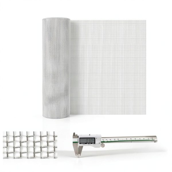 NUITPY 304 Stainless Steel Mesh Roll 15.7 x 142 inches 0.3mm Wire-1