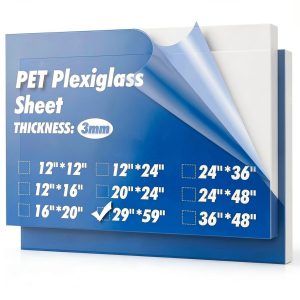 Art3d Clear Acrylic Sheet 24x36 Inch 3mm Thick Commercial Grade-0