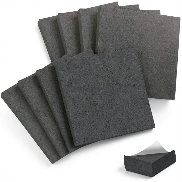 MYFAMIREA High Density Adhesive Foam Sheet 4x4 Inch Neoprene-0