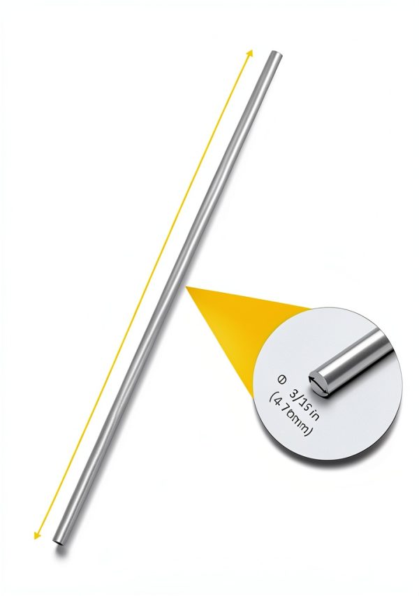 Lyrlidr 304 Stainless Steel Round Rod 1/4" x 12" 12pcs Industrial-1