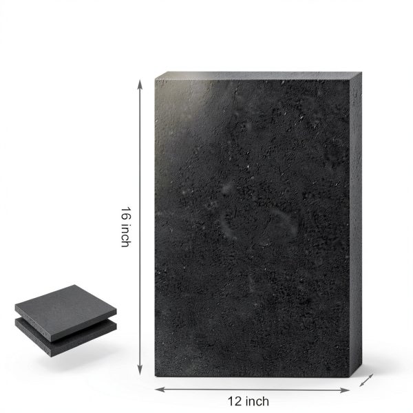 Polyurethane Foam Sheet 16x12x2in Black YIENFBEV Commercial Pack of 2-1