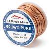 Copper Wire D.MATIALL 14 Gauge 0.55 LB Solid Copper for Electrical Use-0