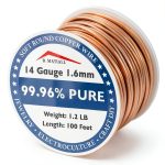 Copper Wire D.MATIALL 14 Gauge 0.55 LB Solid Copper for Electrical Use-0