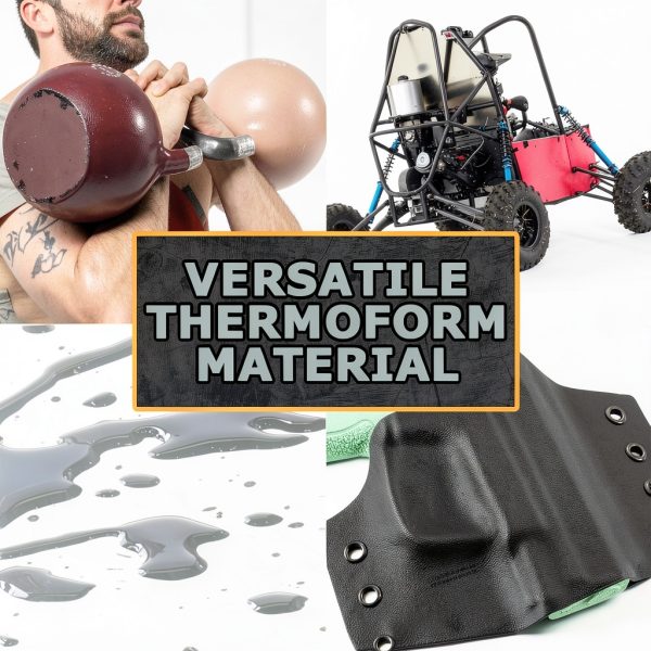 Kydex V Thermoform Sheet Black 0.080in 8x12 CKK Industries-3