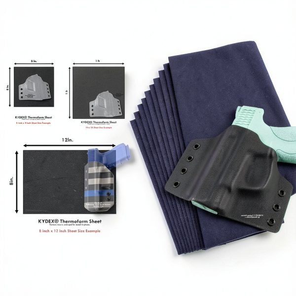 Kydex V Thermoform Sheet Black 0.080in 8x12 CKK Industries-6