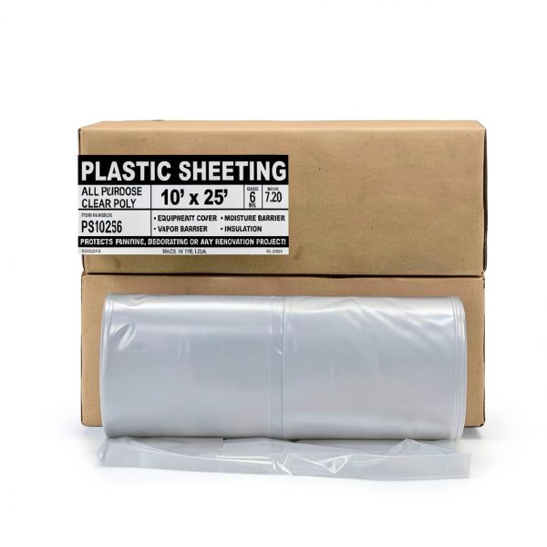 Aluf Plastics 6 MIL Heavy Duty Clear Vapor Barrier Sheet - 10x25 ft-0