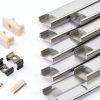 hunhun 10-Pack 6.6ft U-Shape LED Aluminum Channel System Milky Cover-0