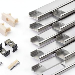hunhun 10-Pack 6.6ft U-Shape LED Aluminum Channel System Milky Cover-0