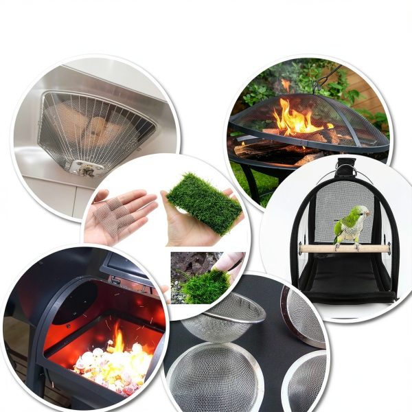 Valchoose 4PACK Stainless Steel Woven Wire Mesh Never Rust, Air Vent Mesh 11.8"X8.2"(300X 210mm), Hard and Heat Resisting Screen, 1mm Hole 20 Mesh Easy to Cut for Rodents Filters Window DIY Projects-2